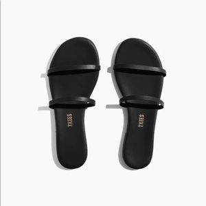 Tkees Black Gemma Two Strap Sandals